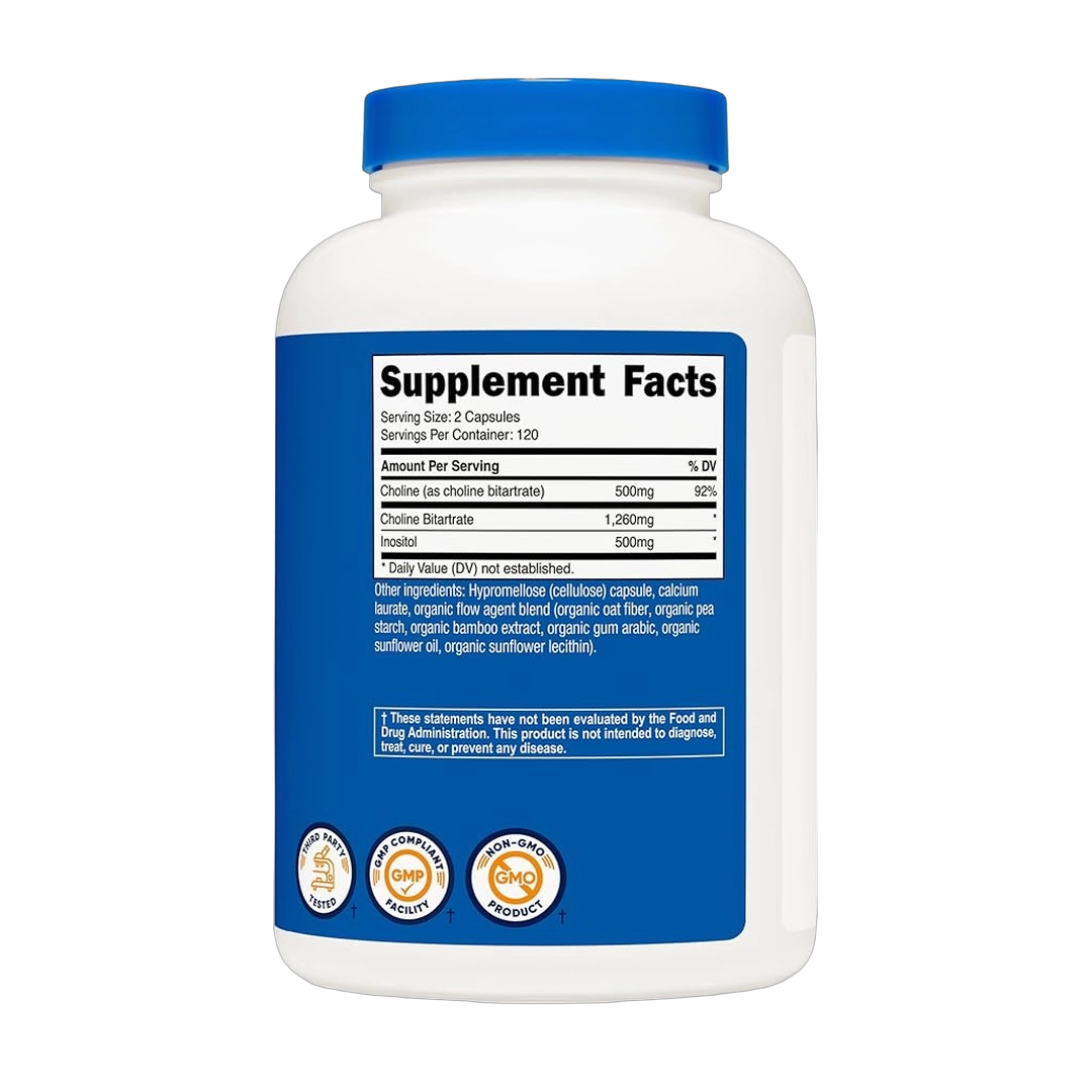 Nutricost, Choline & Inositol, 1,000 mg, 240 Capsules