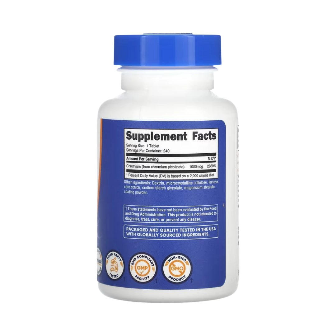 Nutricost, Chromium Picolinate, 1,000 mcg, 240 Tablets