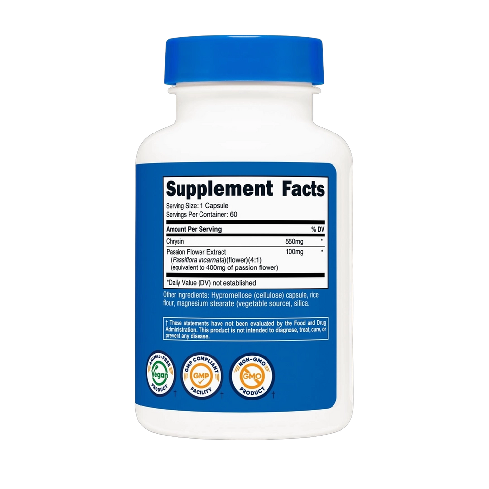 Nutricost, Chrysin, 550 mg, 60 Capsules