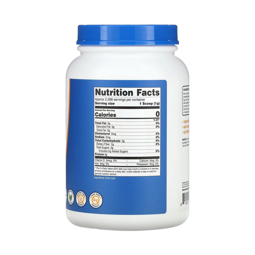 Nutricost, Citric Acid, Unflavored, 5 lb, 2,268 g