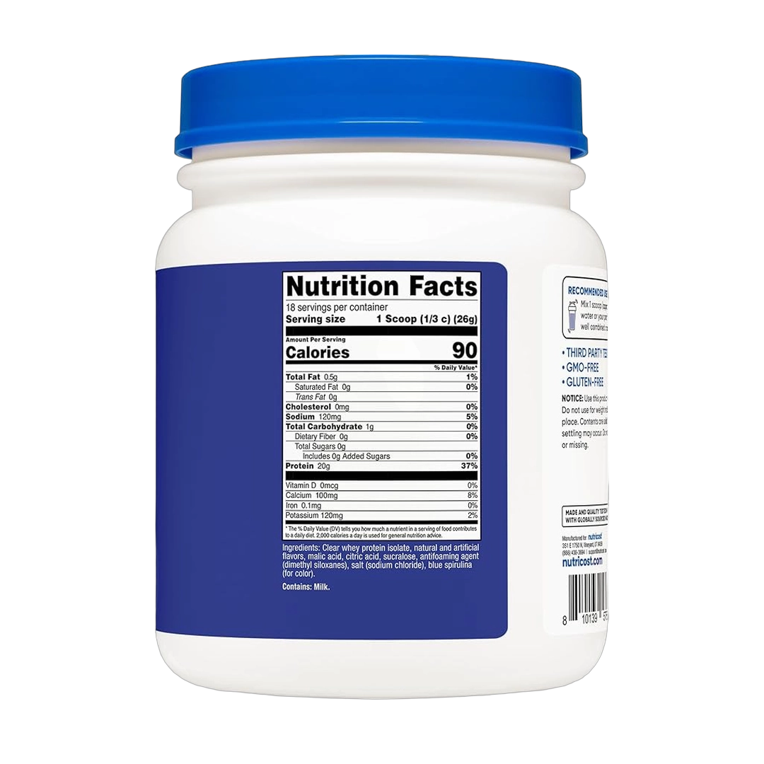 Nutricost, Clear Protein, Berry Blast, 1 lb, 454 g