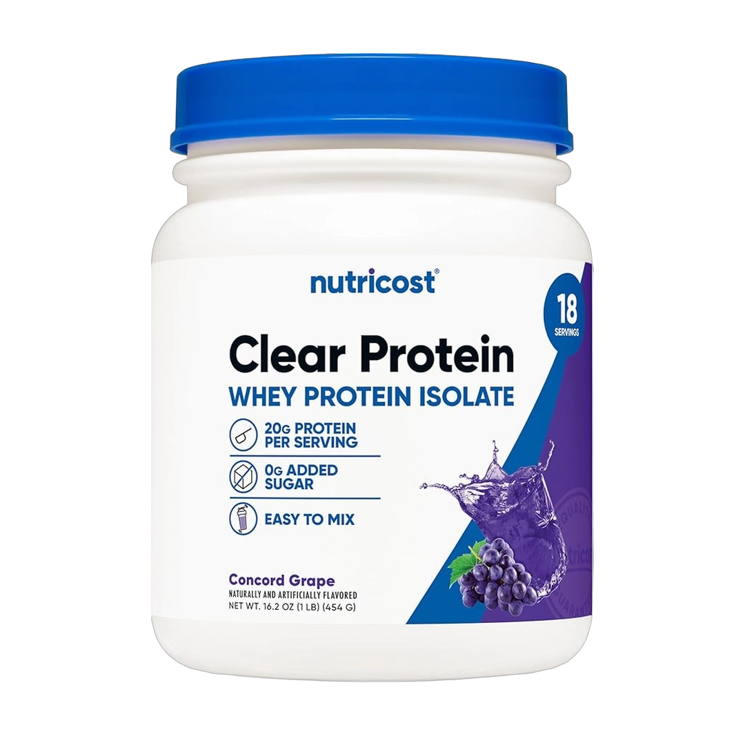 Nutricost, Clear Whey Protein Isolate Powder, Concord Grape, 1 lb, 454 g
