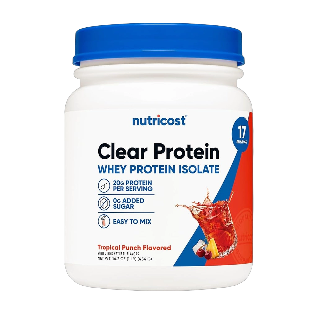 Nutricost, Clear Whey Protein Isolate Powder, Tropical Punch, 1 lb, 454 g