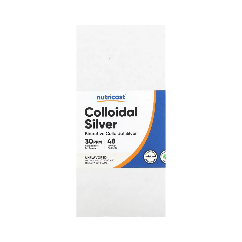 Nutricost, Colloidal Silver, Unflavored, 150 mcg, 8 fl oz, 240 ml