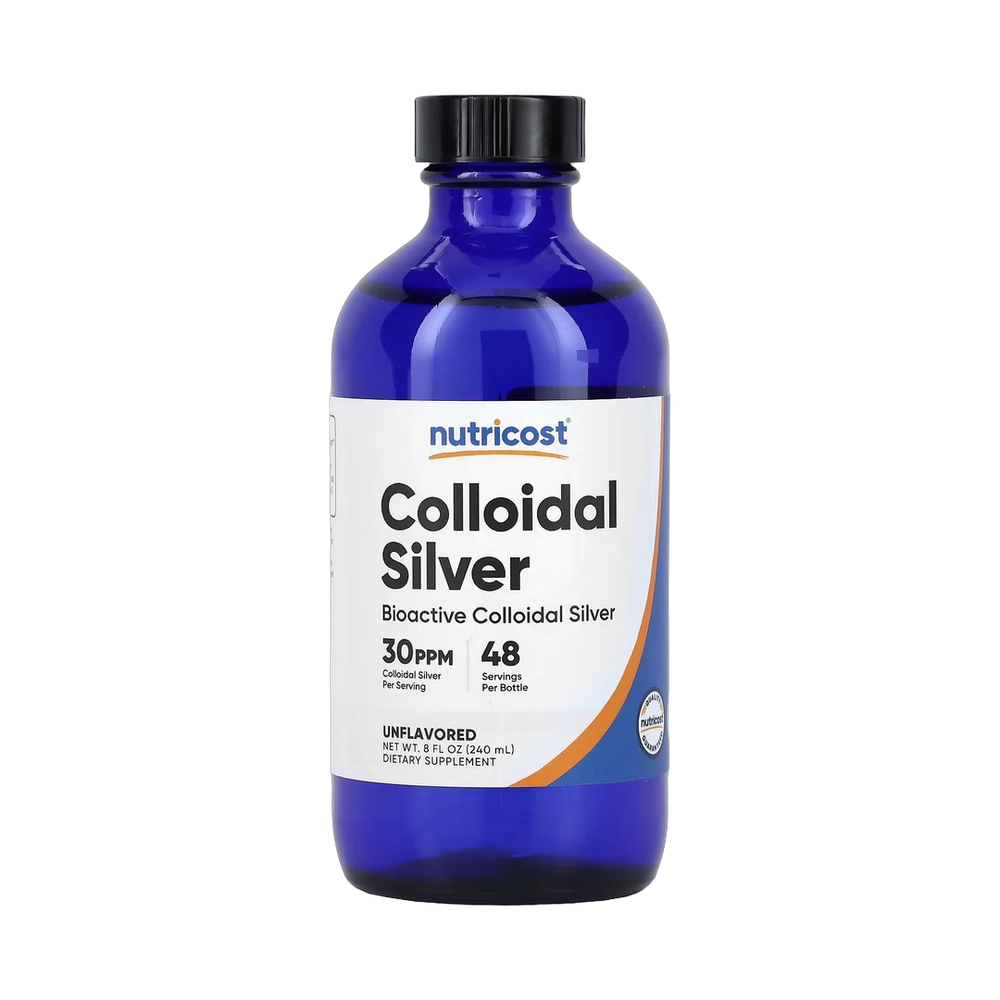 Nutricost, Colloidal Silver, Unflavored, 150 mcg, 8 fl oz, 240 ml