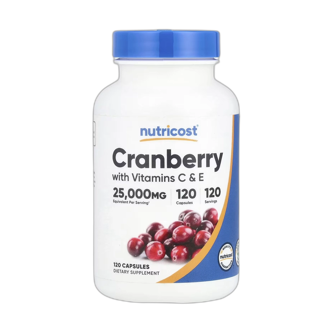 Nutricost, Cranberry with Vitamins C & E, 120 Capsules