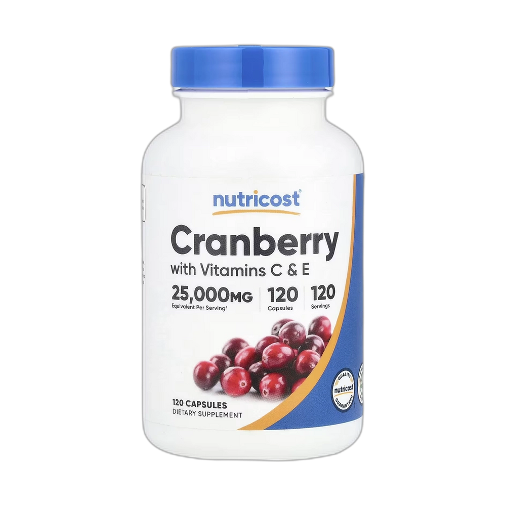Nutricost, Cranberry with Vitamins C & E, 120 Capsules