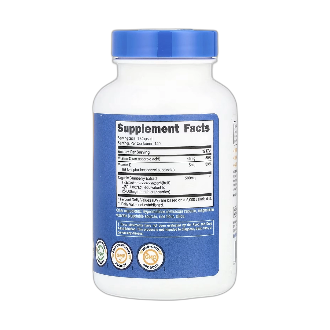 Nutricost, Cranberry with Vitamins C & E, 120 Capsules