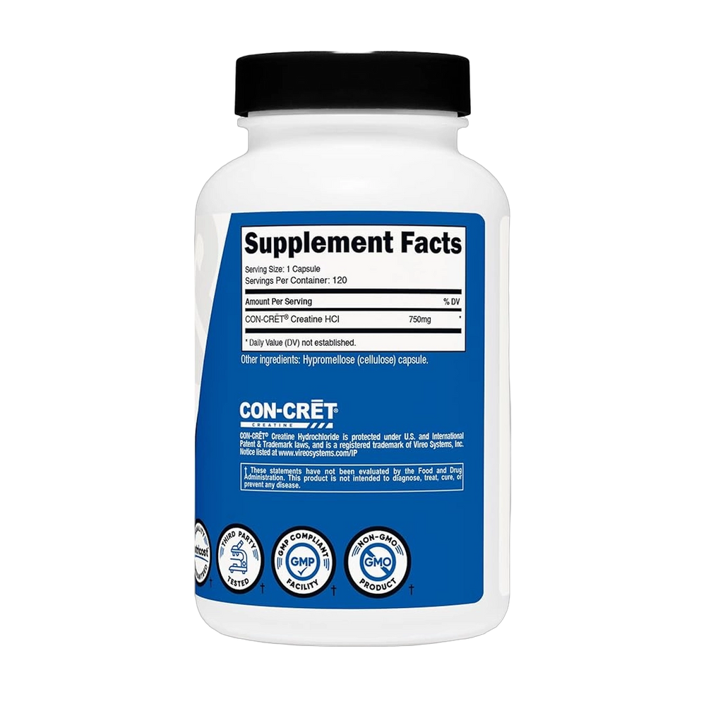 Nutricost, Creatine HCl, 120 Capsules