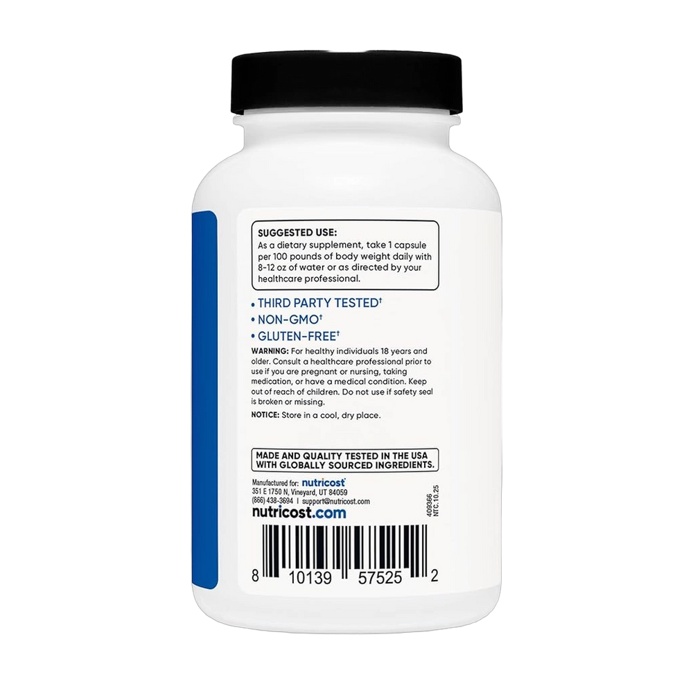 Nutricost, Creatine HCl, 120 Capsules