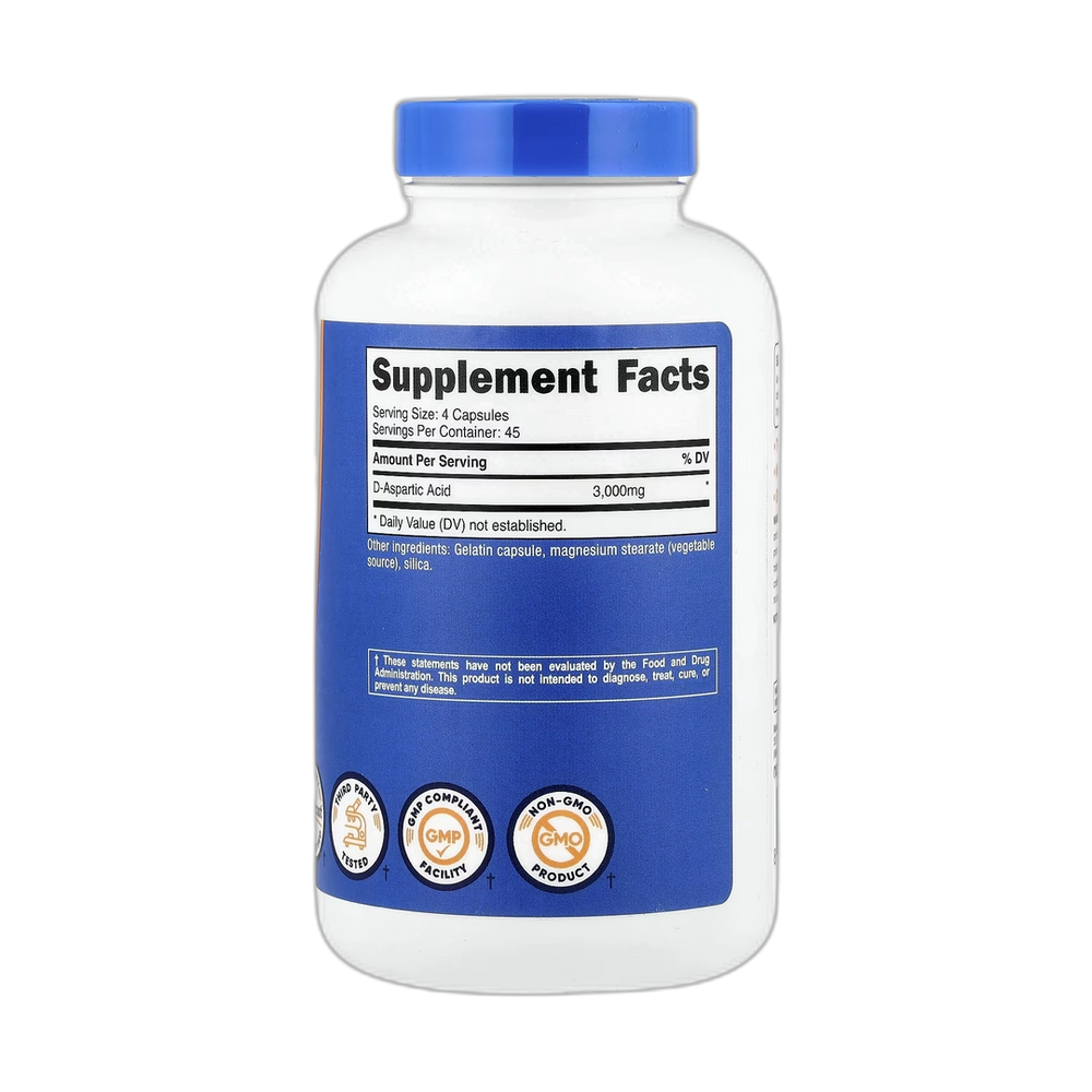 Nutricost, D-Aspartic Acid , 180 Capsules