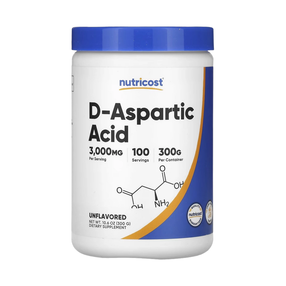 Nutricost, D-Aspartic Acid, Unflavored, 10.6 oz, 300 g