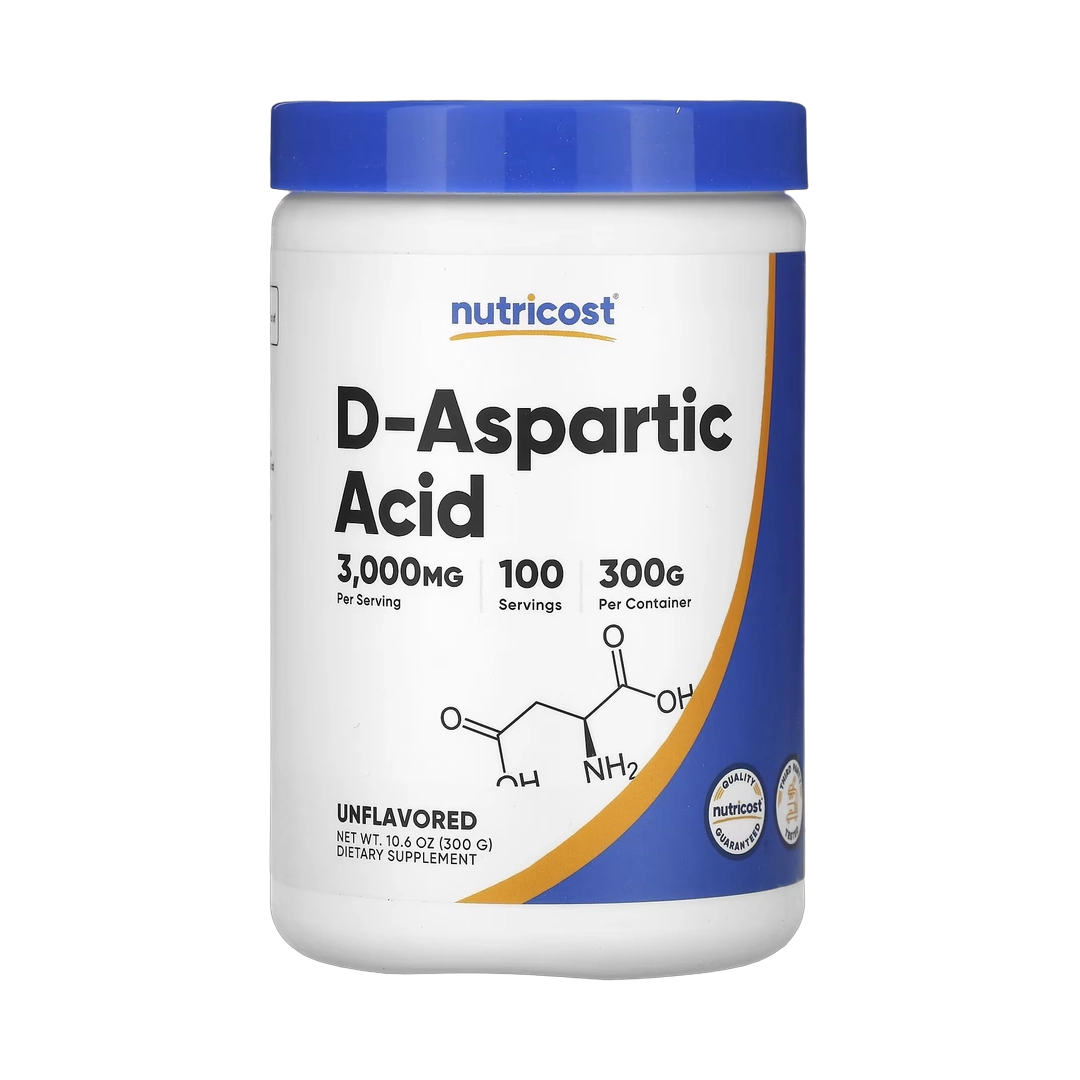Nutricost, D-Aspartic Acid, Unflavored, 10.6 oz, 300 g