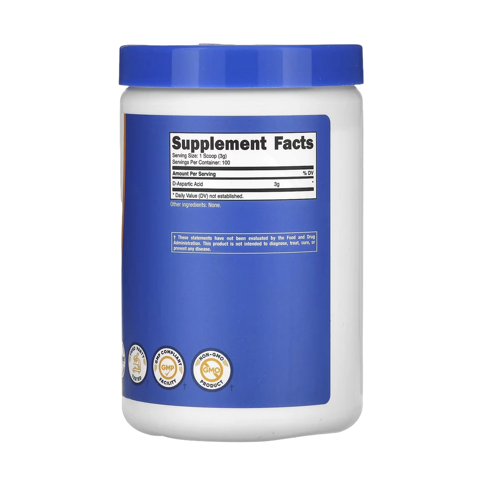 Nutricost, D-Aspartic Acid, Unflavored, 10.6 oz, 300 g