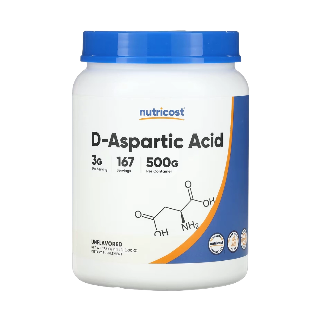 Nutricost, D-Aspartic Acid, Unflavored, 17.6 oz, 500 g