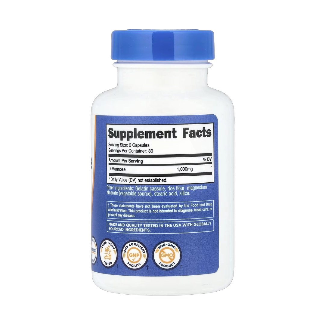 Nutricost, D-Mannose, 60 Capsules