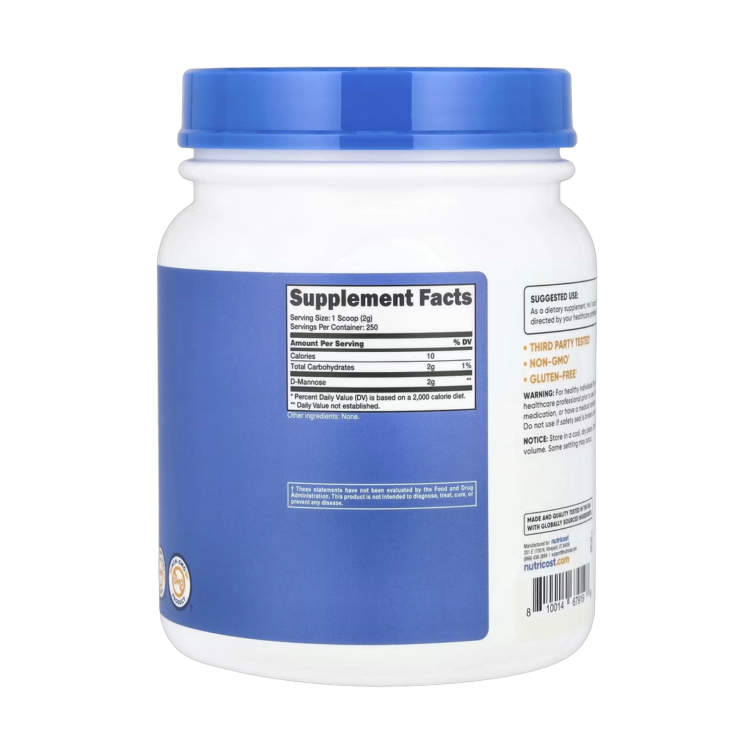 Nutricost, D-Mannose, Unflavored, 17.9 oz, 500 g