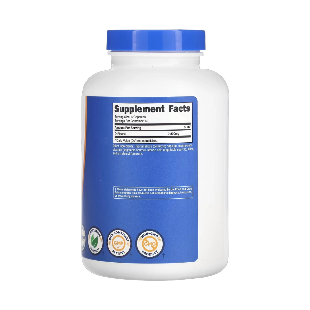 Nutricost, D-Ribose, 240 Capsules