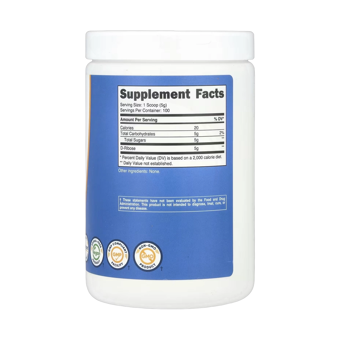 Nutricost, D-Ribose, Unflavored, 17.9 oz, 500 g