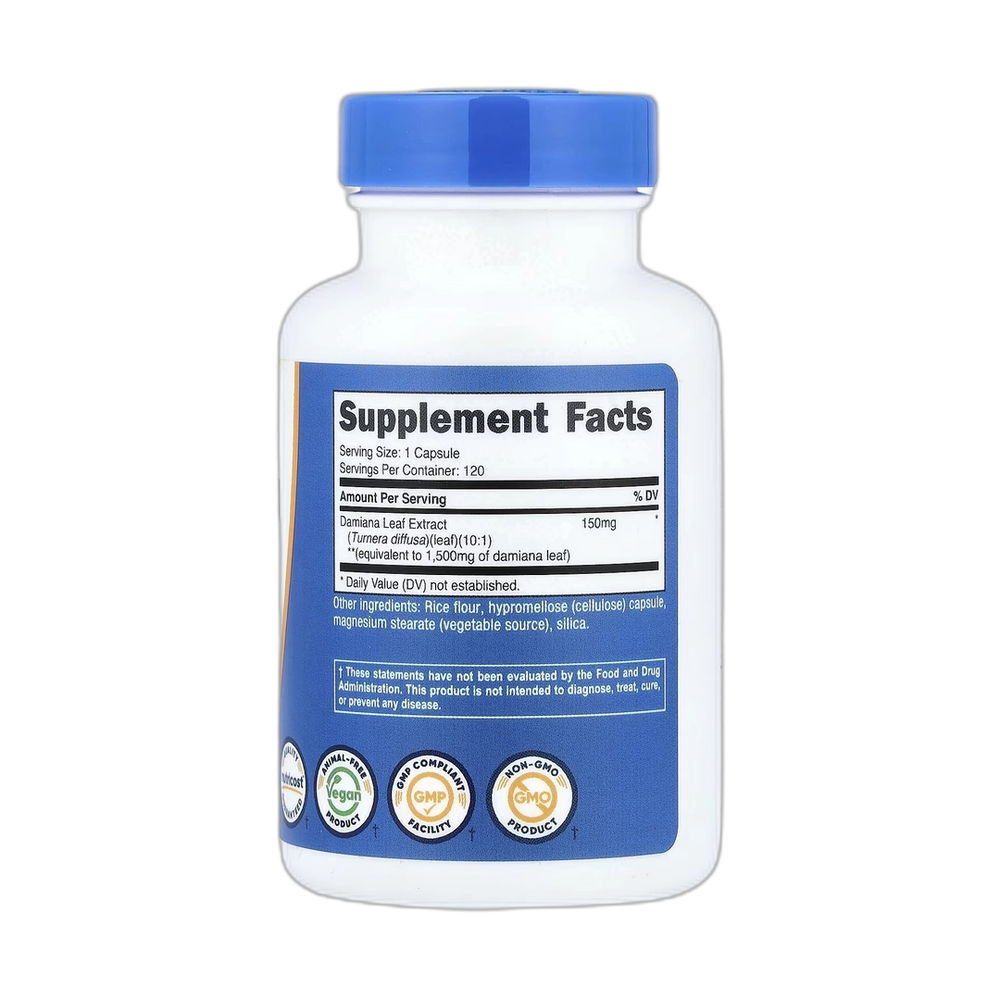 Nutricost, Damiana Leaf, 120 Capsules