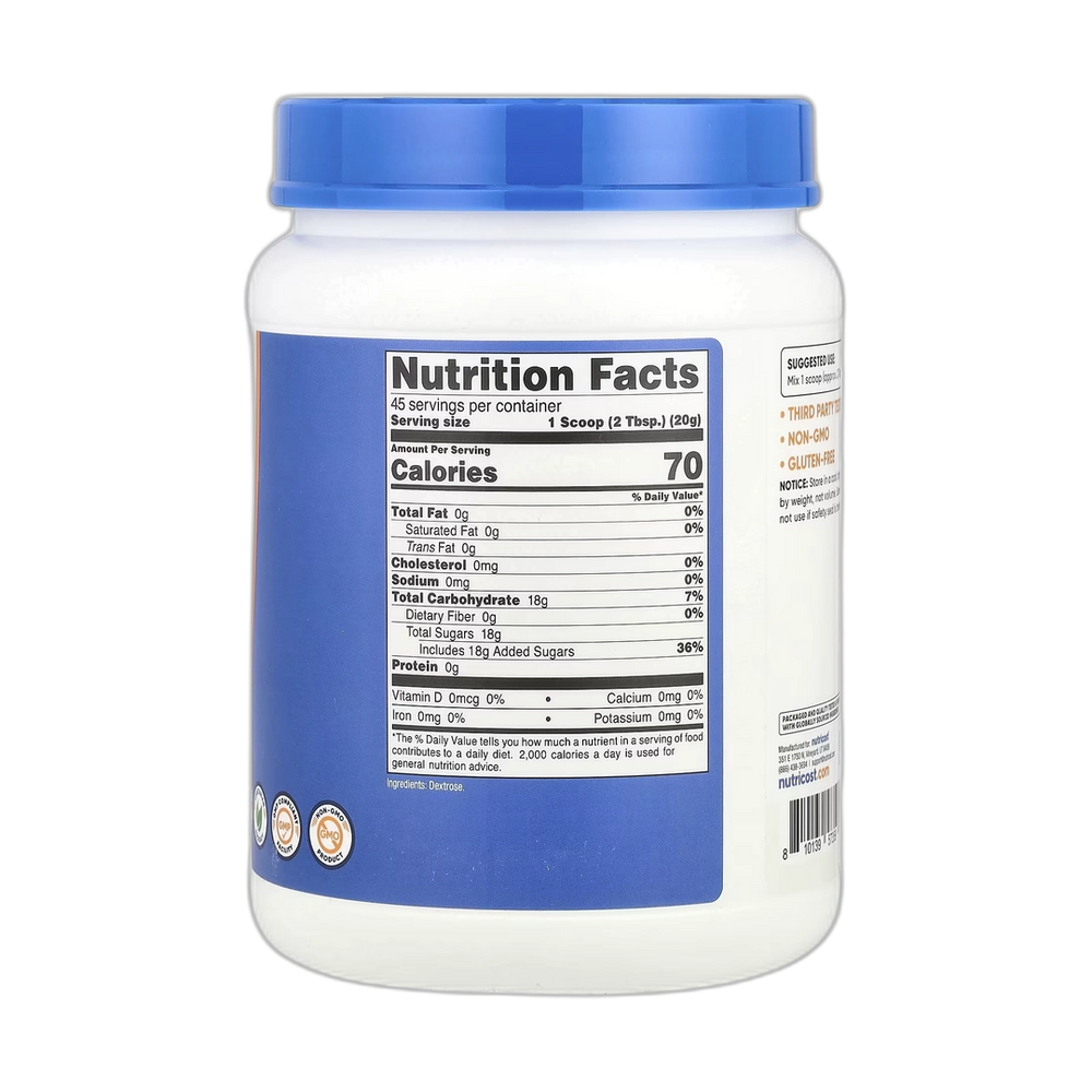 Nutricost, Dextrose, Unflavored, 2 lb, 907 g