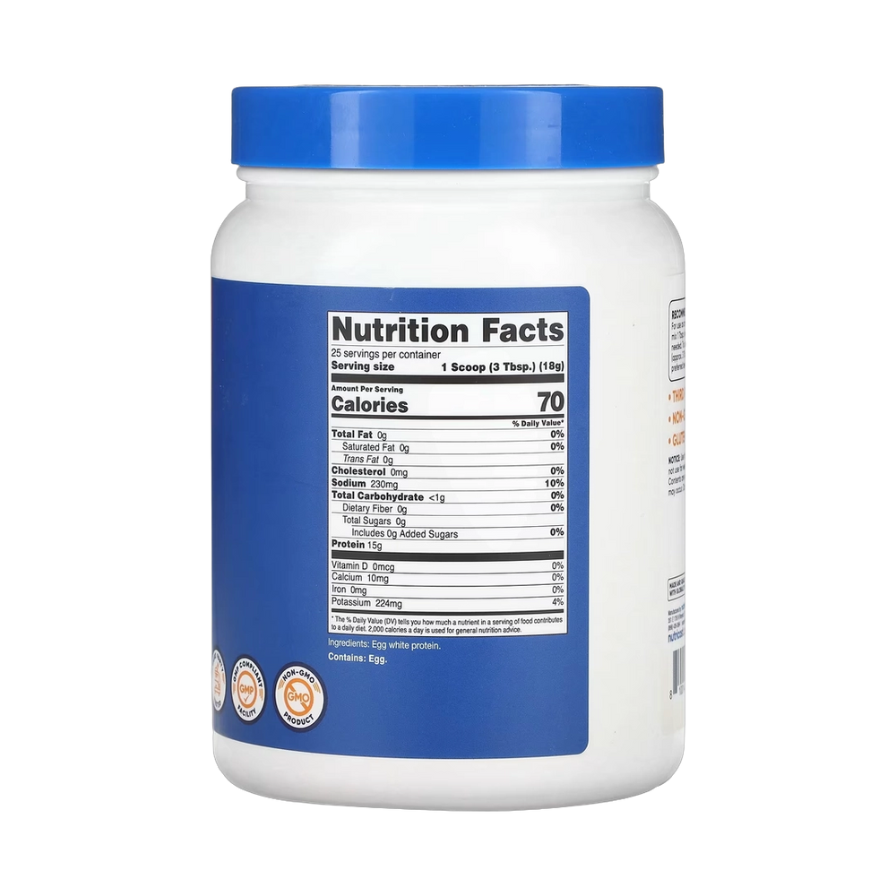 Nutricost, Egg White Protein, Unflavored, 1 lb, 454 g