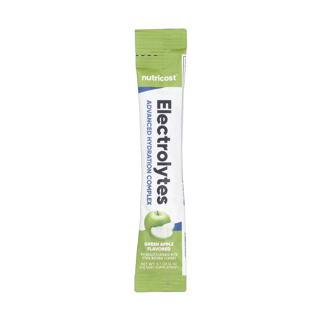 Nutricost, Electrolytes, Advanced Hydration Complex, Green Apple , 40 Stick Packs, 0.1 oz, (4 g) Each