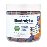 Nutricost, Electrolytes, Advanced Hydration Complex, Variety Pack, 40 Stick Packs, 0.14 oz, (4 g ) Each