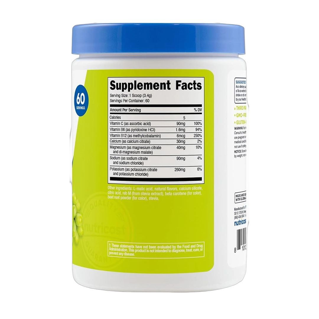 Nutricost, Electrolytes, Complex Powder, Orchard Blast, 7.3 oz, 204 g