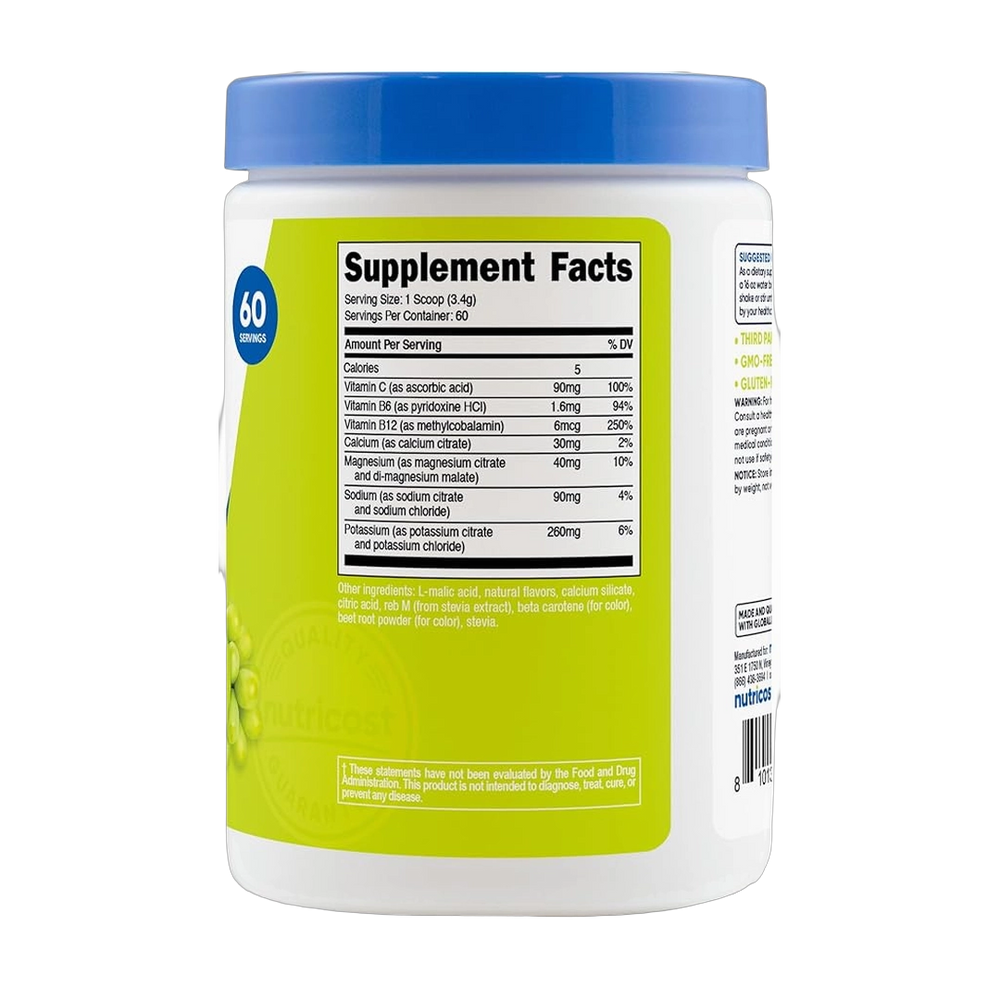Nutricost, Electrolytes, Complex Powder, Orchard Blast, 7.3 oz, 204 g