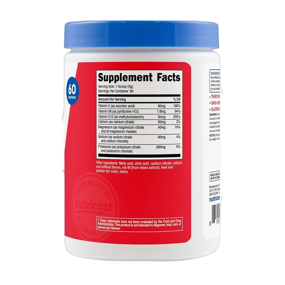 Nutricost, Electrolytes, Complex Powder, Watermelon, 6.6 oz, 186 g