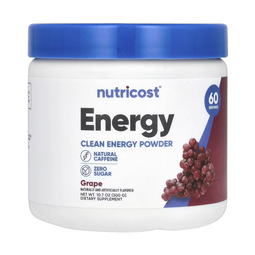 Nutricost, Energy, Clean Energy Powder, Grape, 10.7 oz, 300 g
