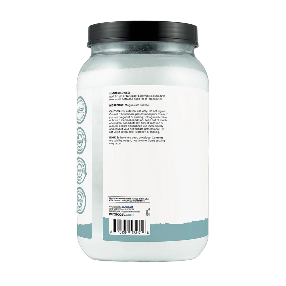 Nutricost, Essentials, Epsom Salt, 8 lb, 3,628 g