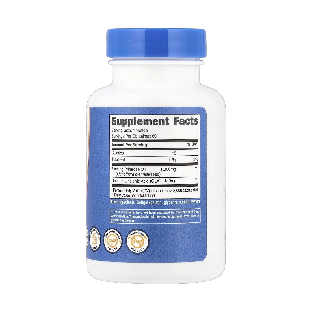 Nutricost, Evening Primrose Oil, 1,300 mg, 60 Softgels