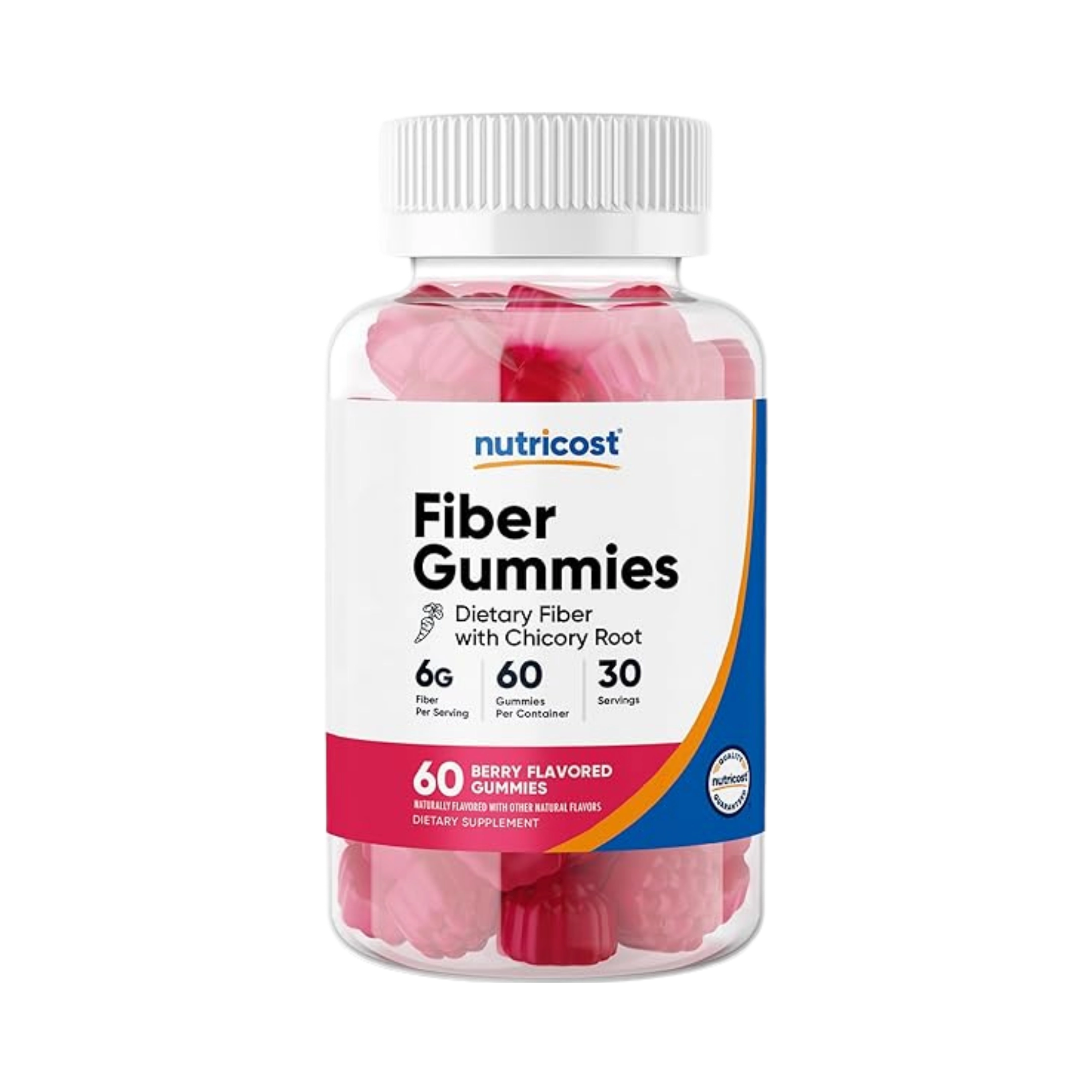 Nutricost, Fiber Gummies, Berry Flavored, 60 Gummies