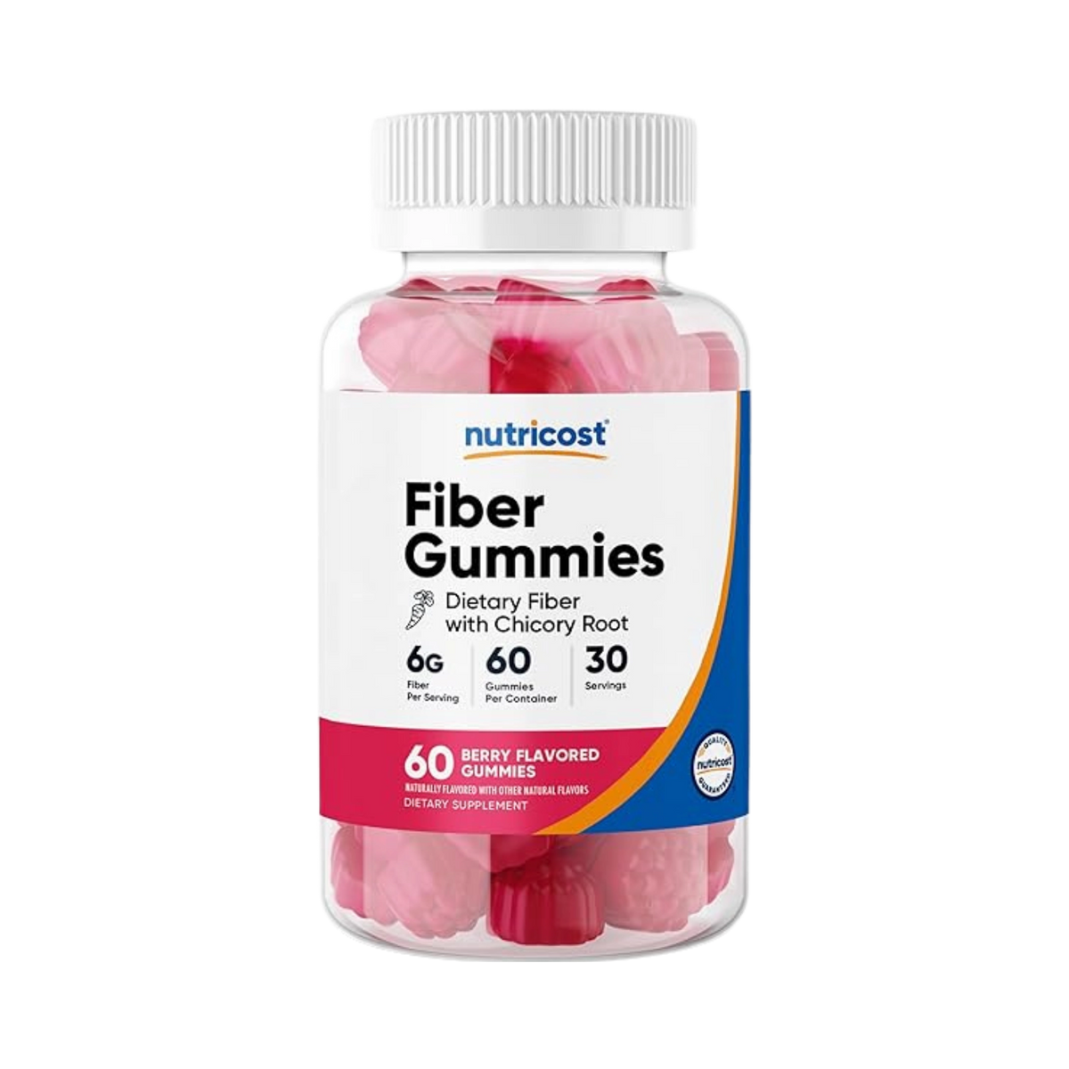 Nutricost, Fiber Gummies, Berry Flavored, 60 Gummies