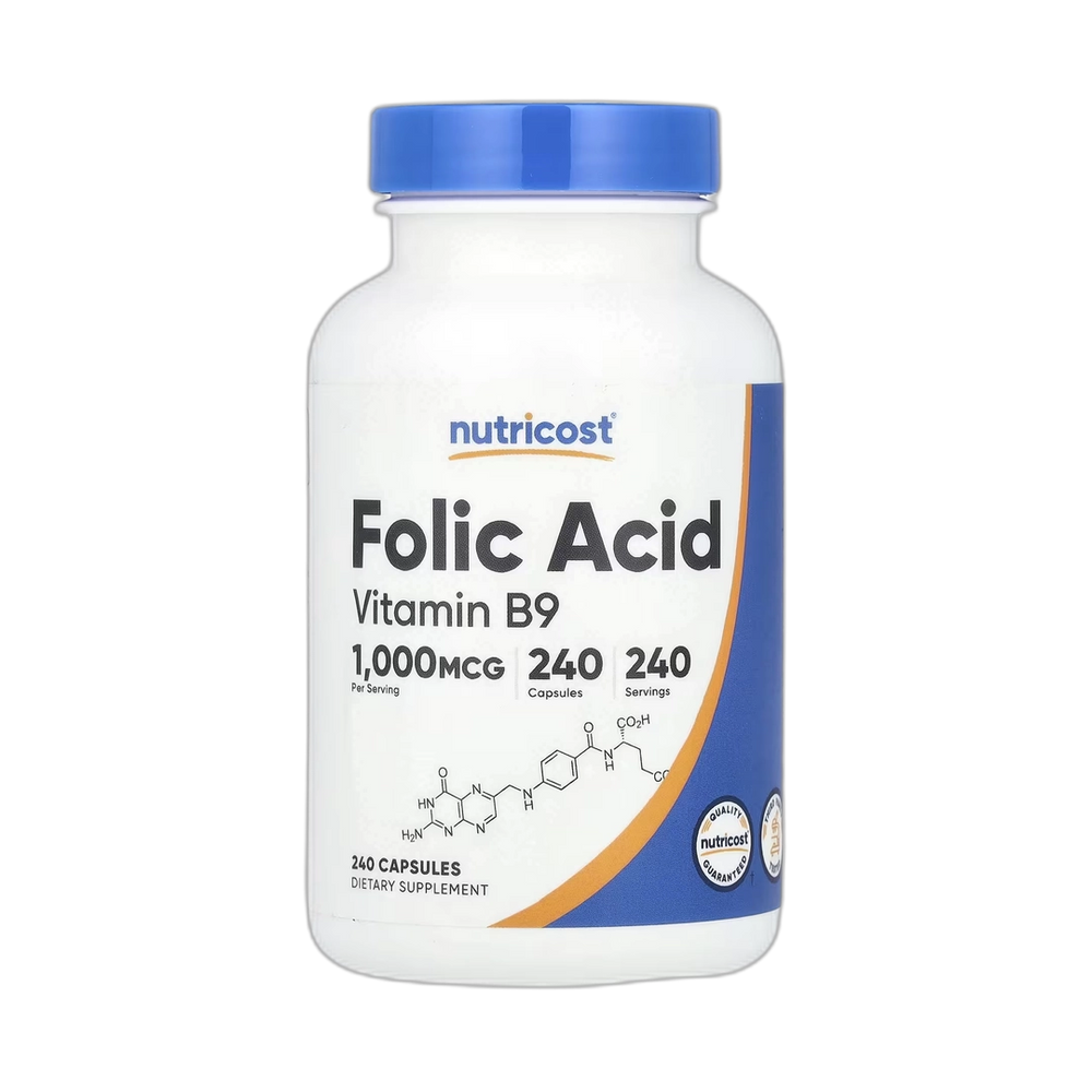 Nutricost, Folic Acid, 1,000 mcg, 240 Capsules