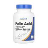 Nutricost, Folic Acid, 1,000 mcg, 240 Capsules