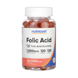 Nutricost, Folic Acid Gummies, Berry Blend, 1,000 mcg, 120 Gummies