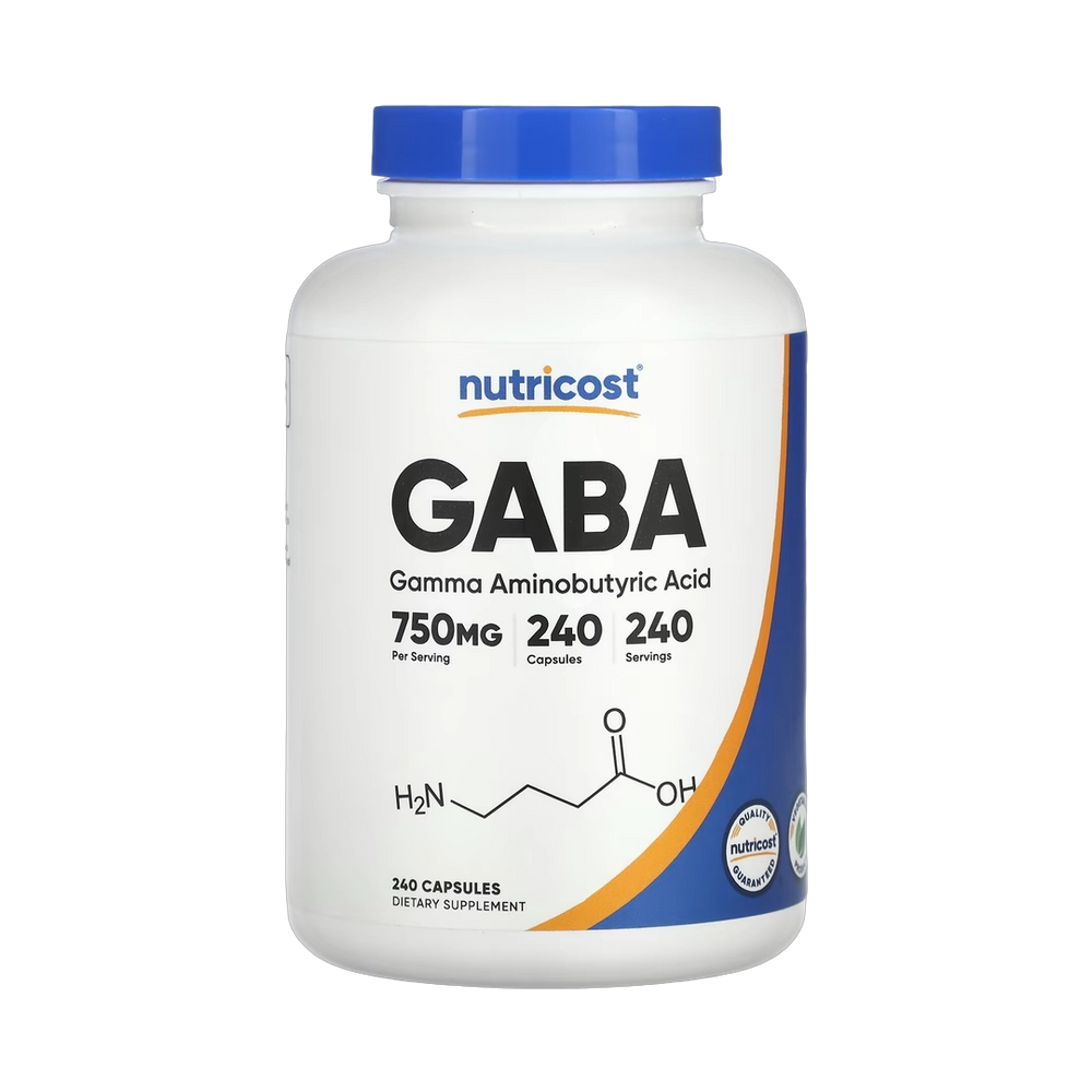 Nutricost, GABA, 750 mg, 240 Capsules