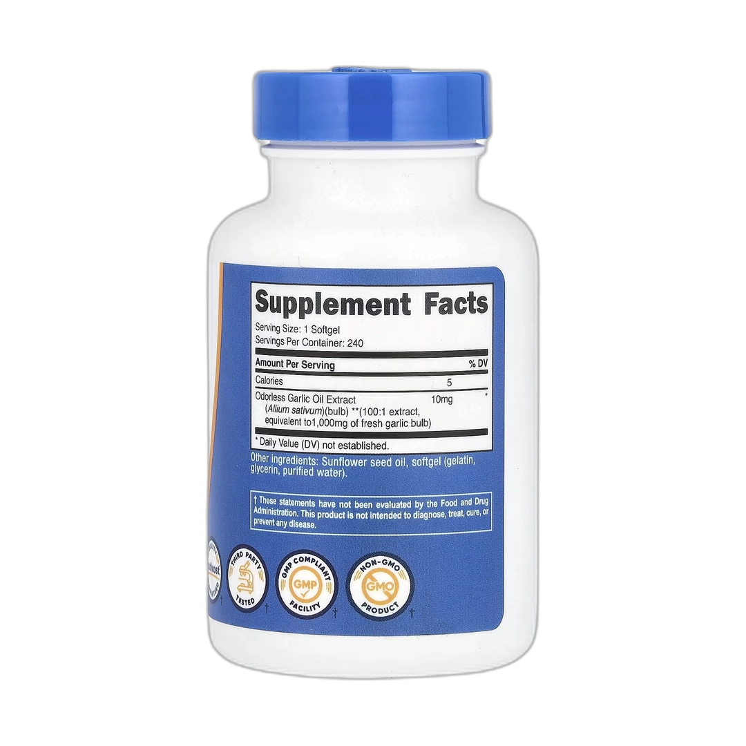 Nutricost, Garlic , 1,000 mg , 240 Softgels