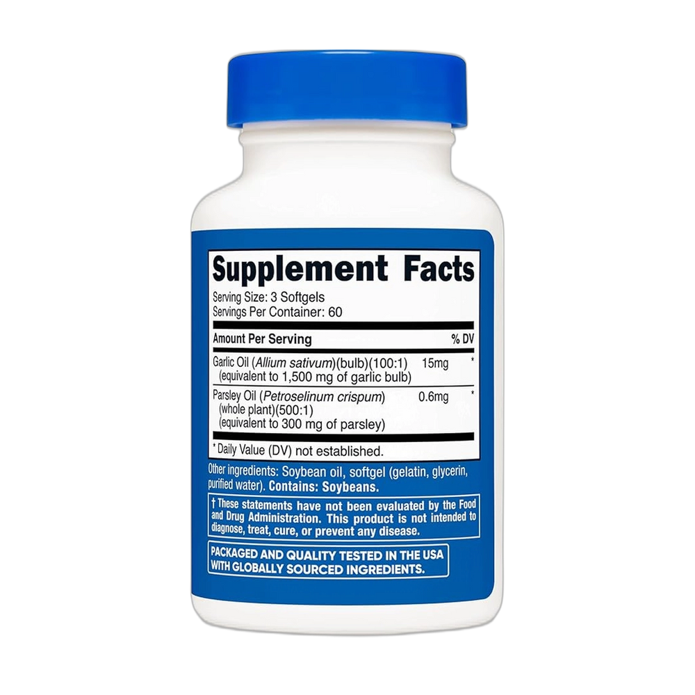 Nutricost, Garlic & Parsley Oil, 15mg, 180 Softgels