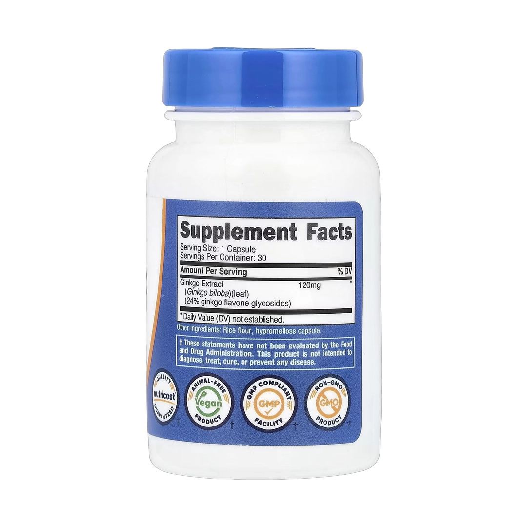 Nutricost, Ginkgo Biloba, 120 mg, 30 Capsules