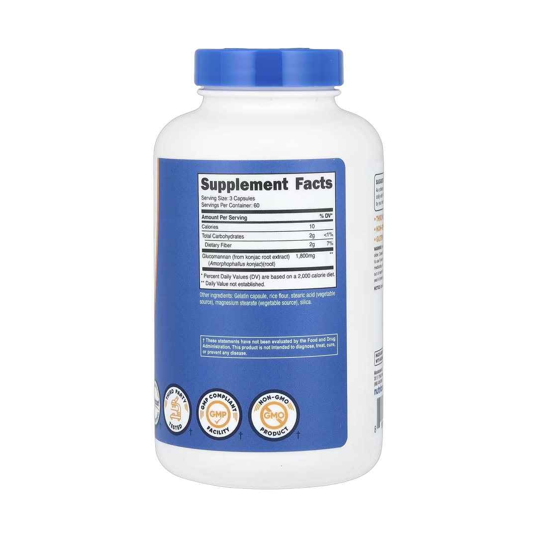 Nutricost, Glucomannan Konjac Root Extract, 180 Capsules