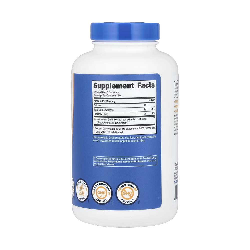 Nutricost, Glucomannan Konjac Root Extract, 180 Capsules