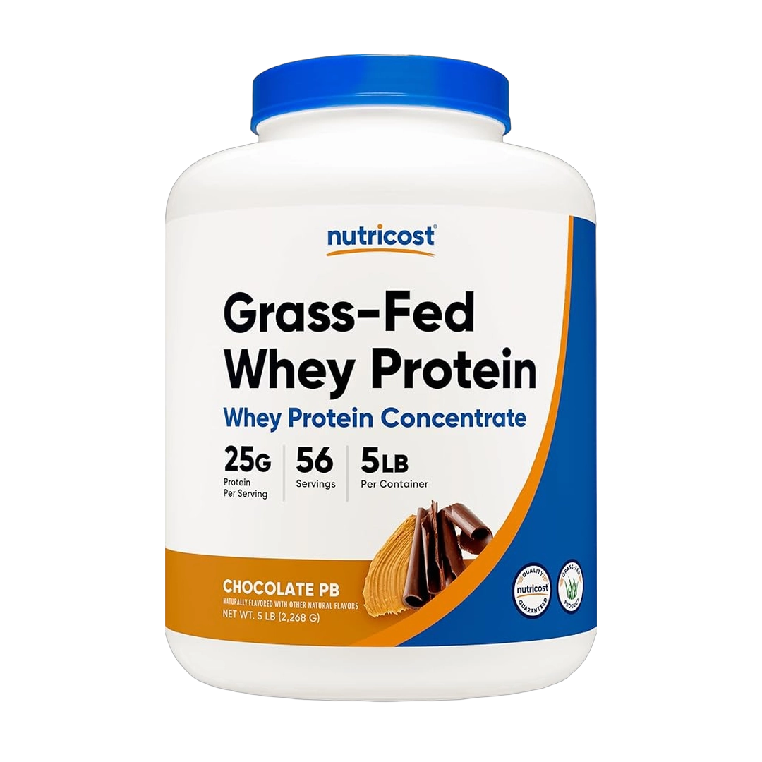 Nutricost, Grass-Fed Whey Protein, Chocolate Peanut Butter, 5 lb, 2,268 g