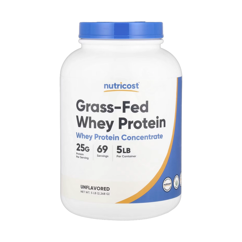 Nutricost, Grass-Fed Whey Protein Concentrate, Unflavored, 5 lb, 2,268 g