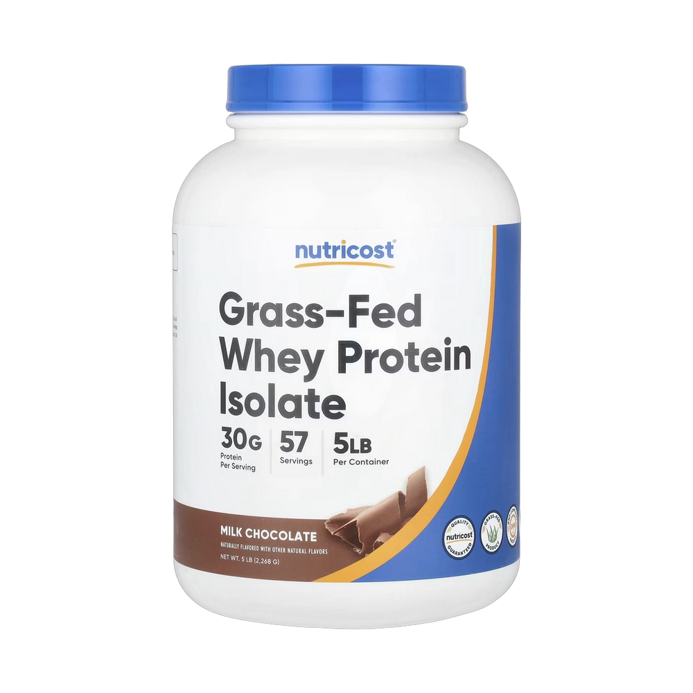 Nutricost, Grass-Fed Whey Protein Isolate, Milk Chocolate, 5 lb, 2,268 g