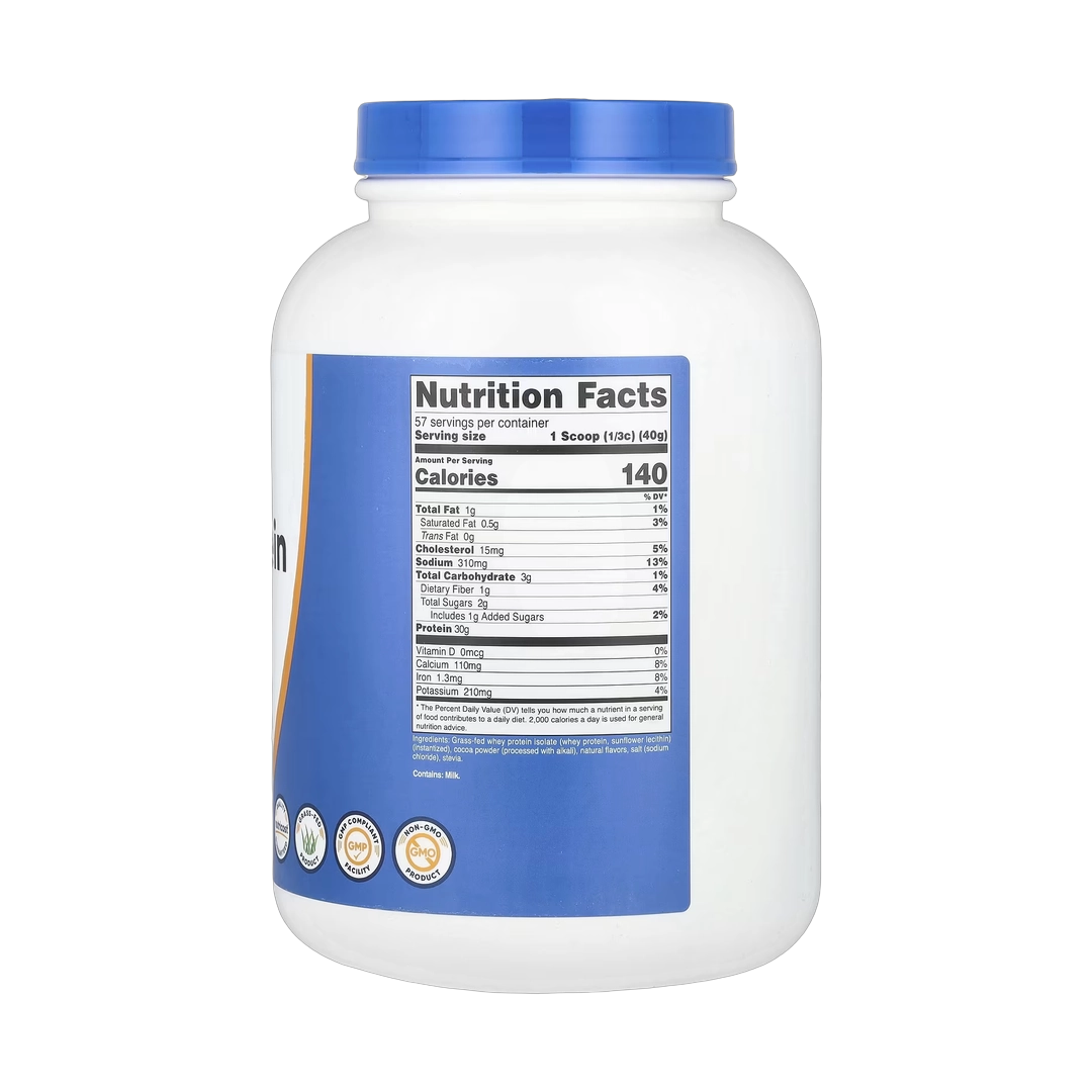 Nutricost, Grass-Fed Whey Protein Isolate, Milk Chocolate, 5 lb, 2,268 g