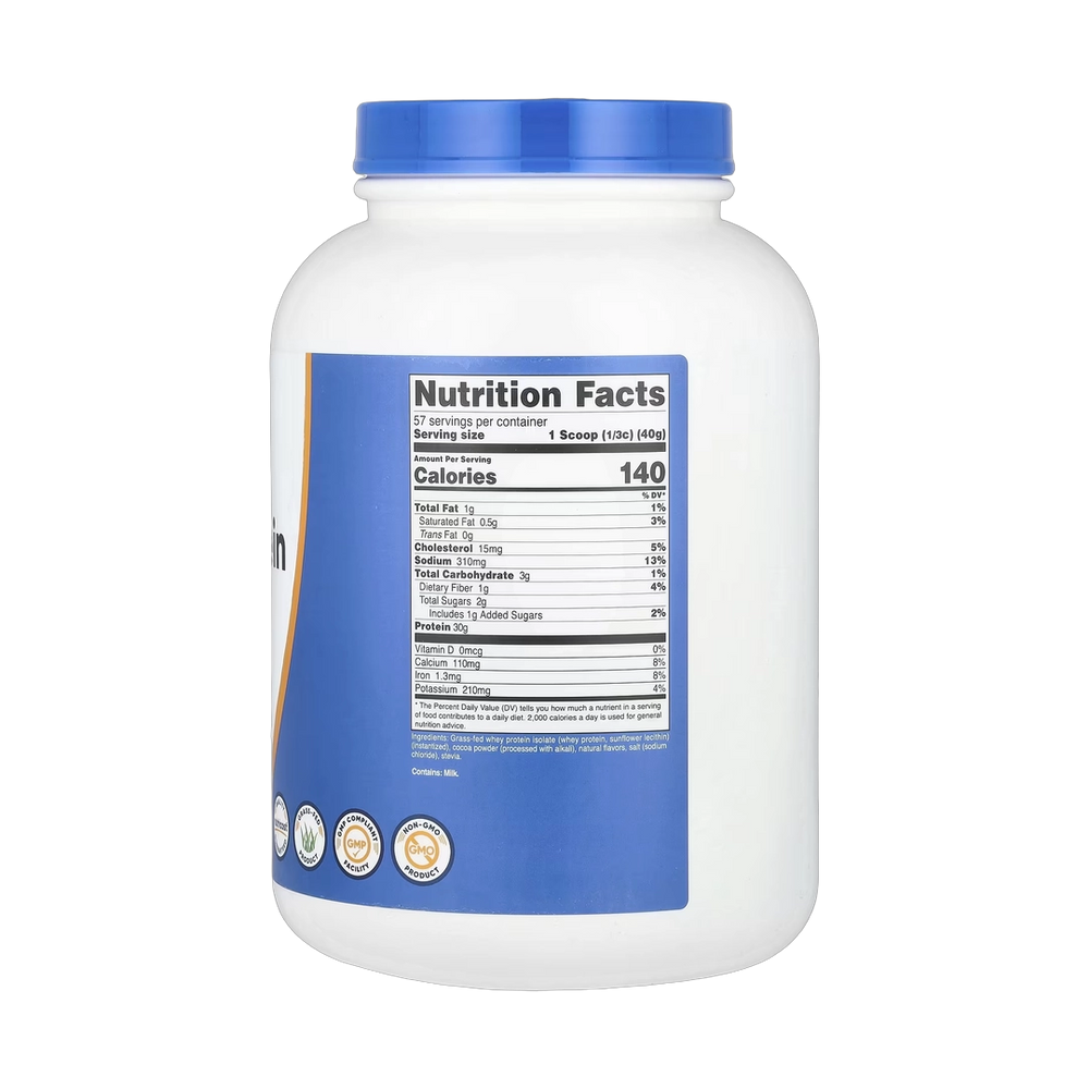 Nutricost, Grass-Fed Whey Protein Isolate, Milk Chocolate, 5 lb, 2,268 g